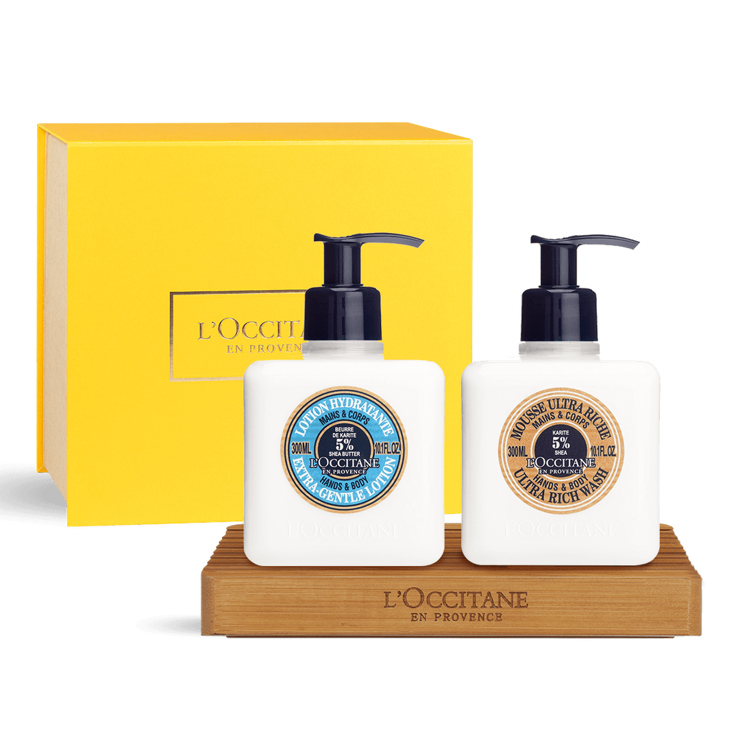 [기프트] 시어 핸드 워시 & 핸드 로션 300ml 듀오 (+솝 트레이 증정)