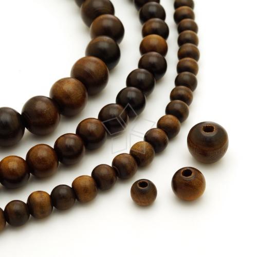 WD36-천연 벽조목 나무비즈 우드비드 라운드 6mm - 10mm 묵주 염주 팔찌 만들기재료(10개)
