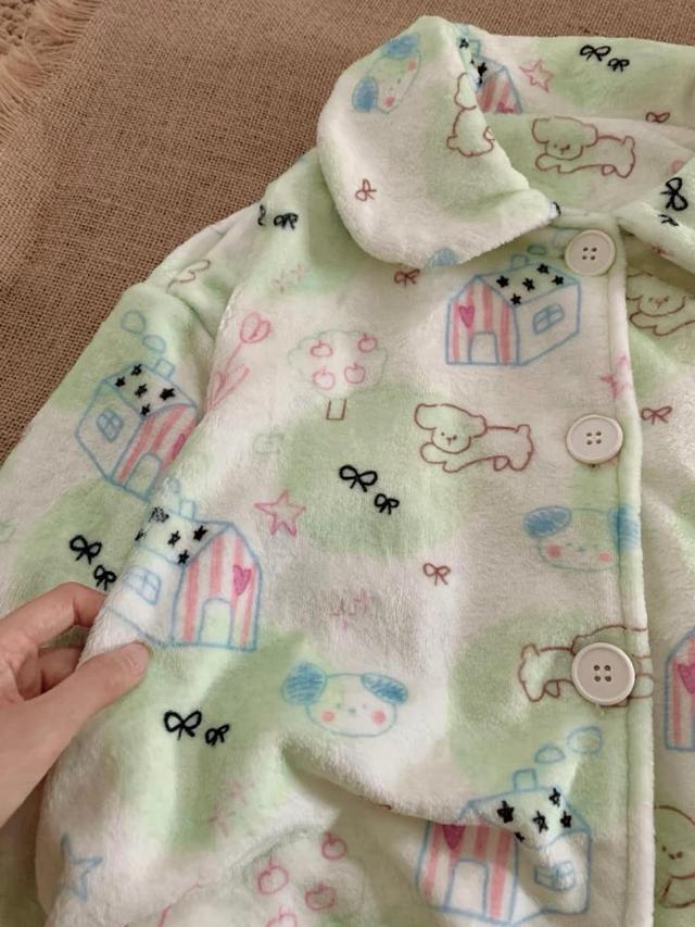 수심 Sunny Land Homewear 써니 랜드 잠옷 귀여운 겨울 파자마 바지 세트