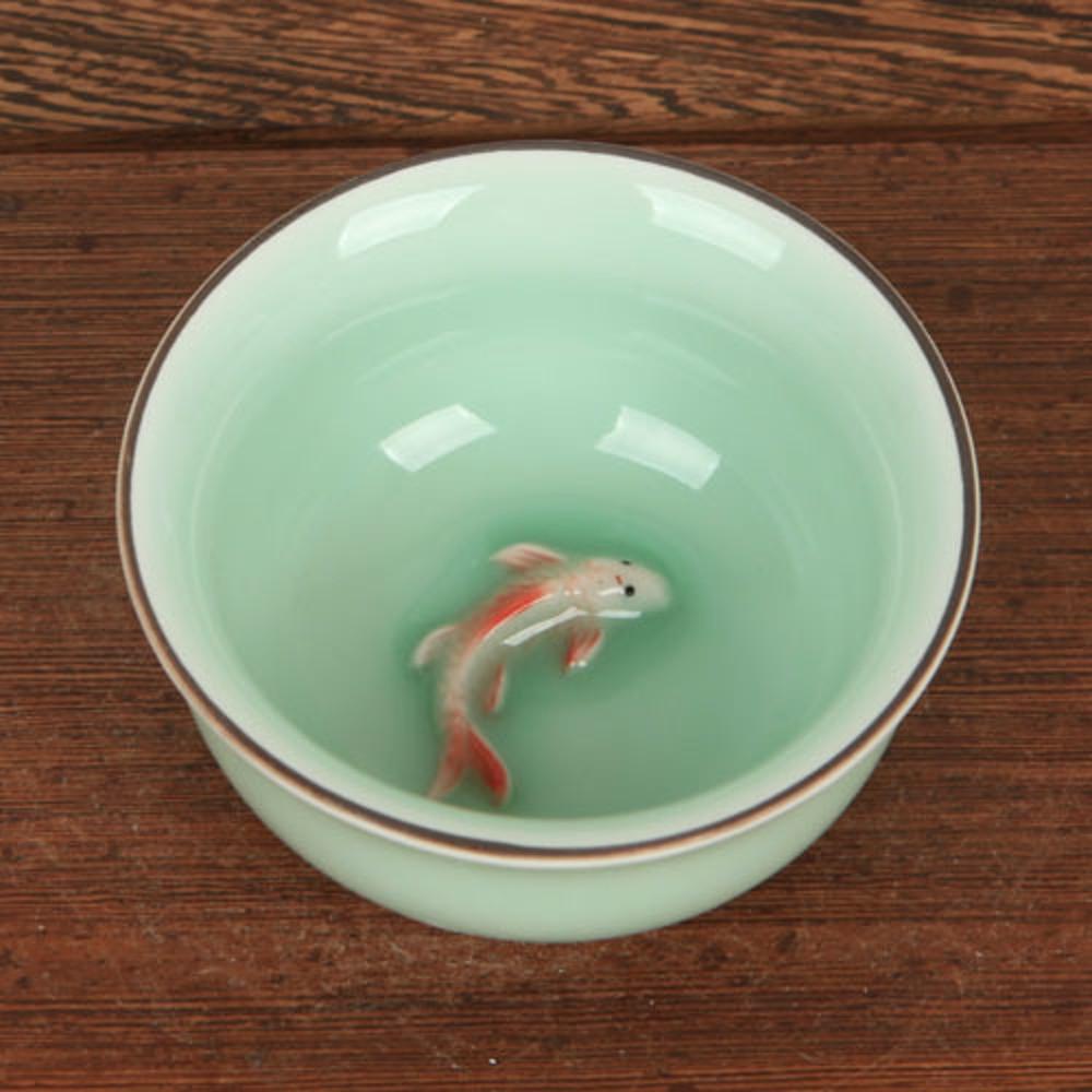 물고기잔 찻잔 술잔 도자기 소주잔 경덕진 다기잔