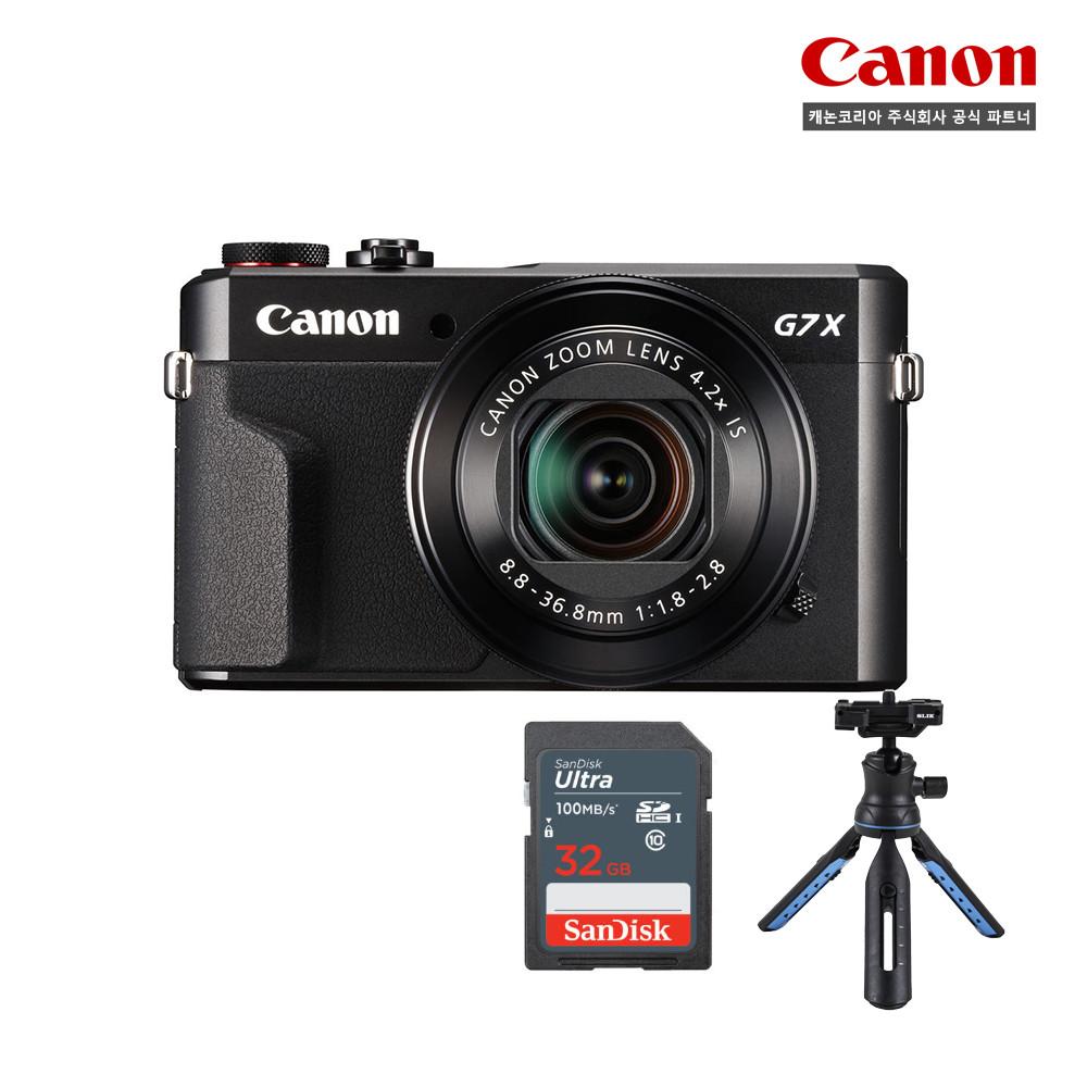 캐논 PowerShot G7X Mark II+SD 32GB+슬릭 3x4 삼각대 패키지