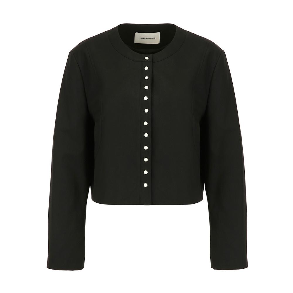 [제니 착용] 10/13 예약배송-Snapped Crop Jacket, Black