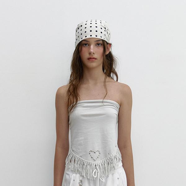 TASSEL STUD SCARF (LIGHT GREY) (5월 23일 예약배송)