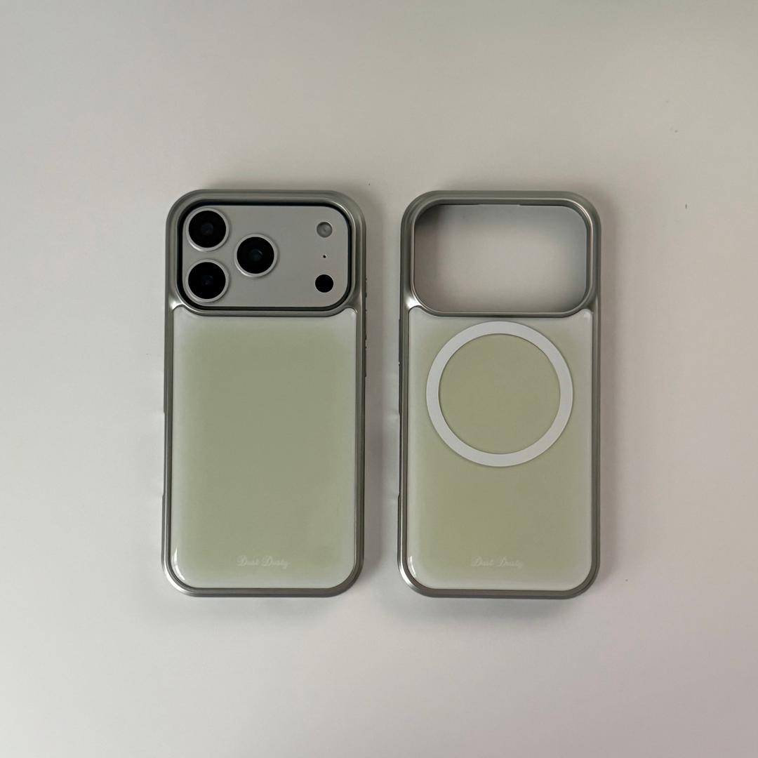 green silver bumper case [맥세이프 선택 가능]