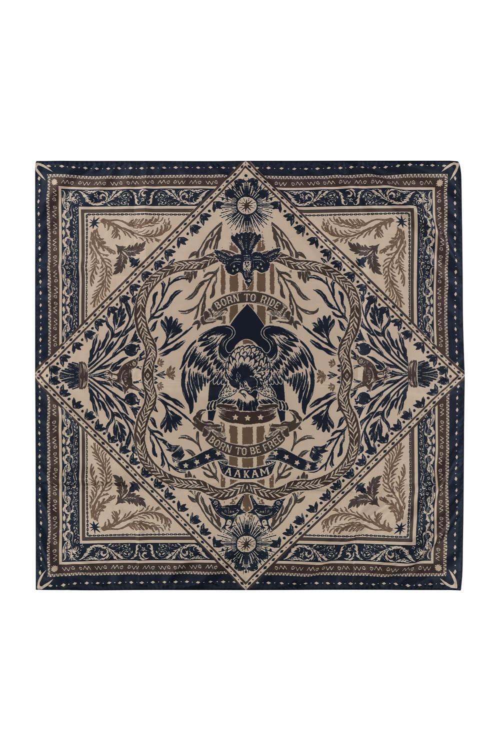 Western Eagle Printed Scarf (Beige)