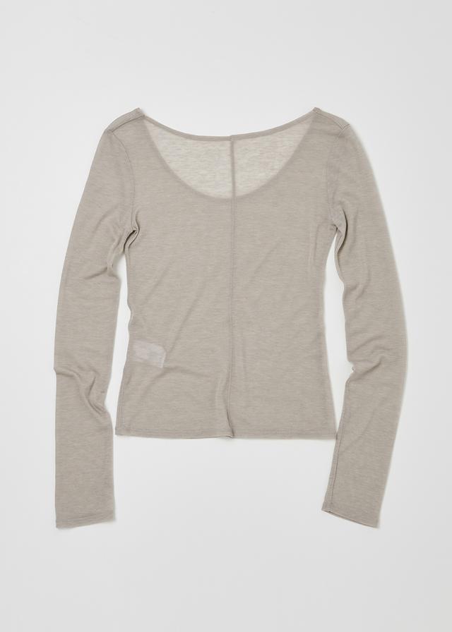 REVERSIBLE LONG SLEEVE TOP IN BEIGE