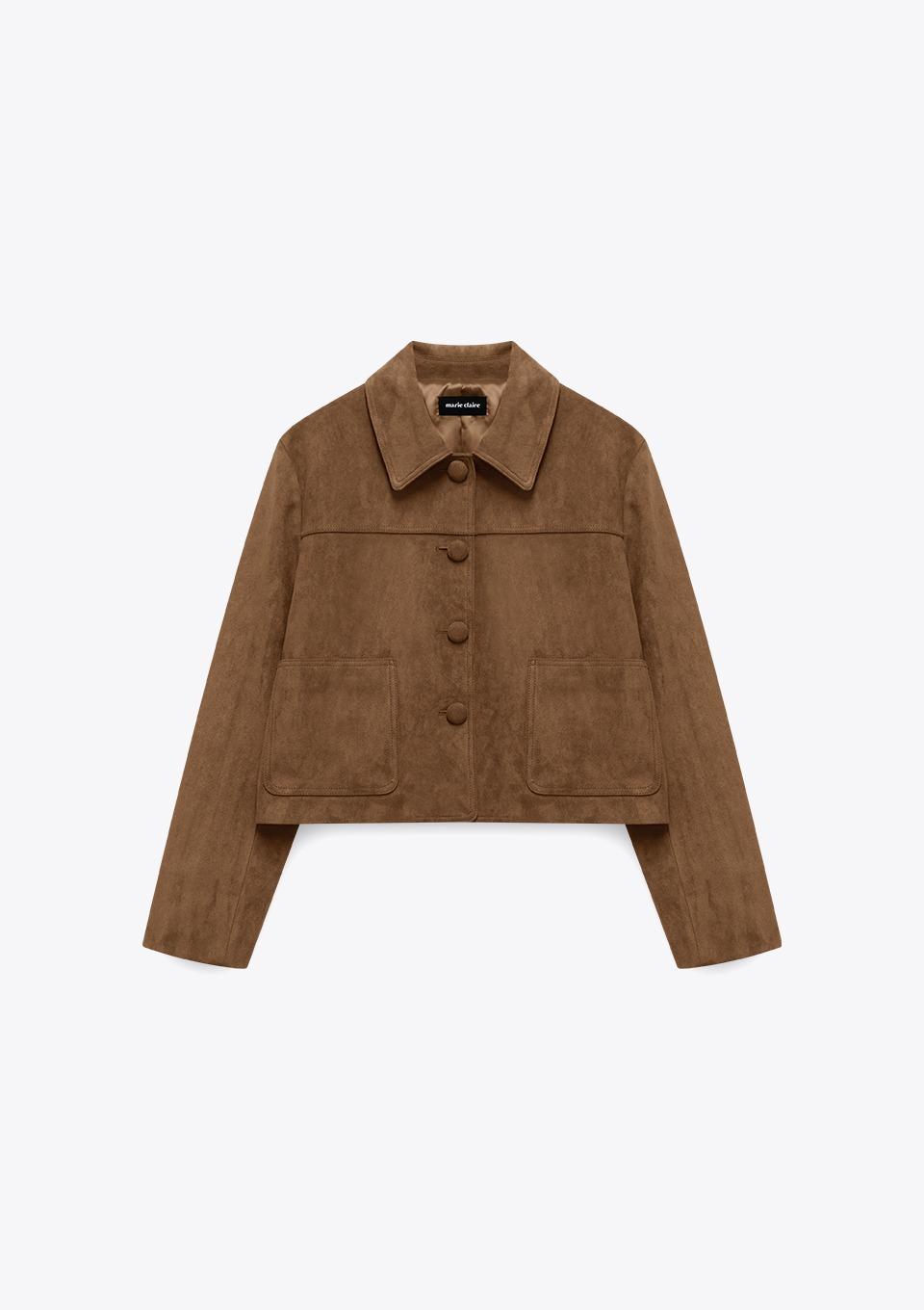 크롭 스웨이드 자켓(MAFCJK17MBR)