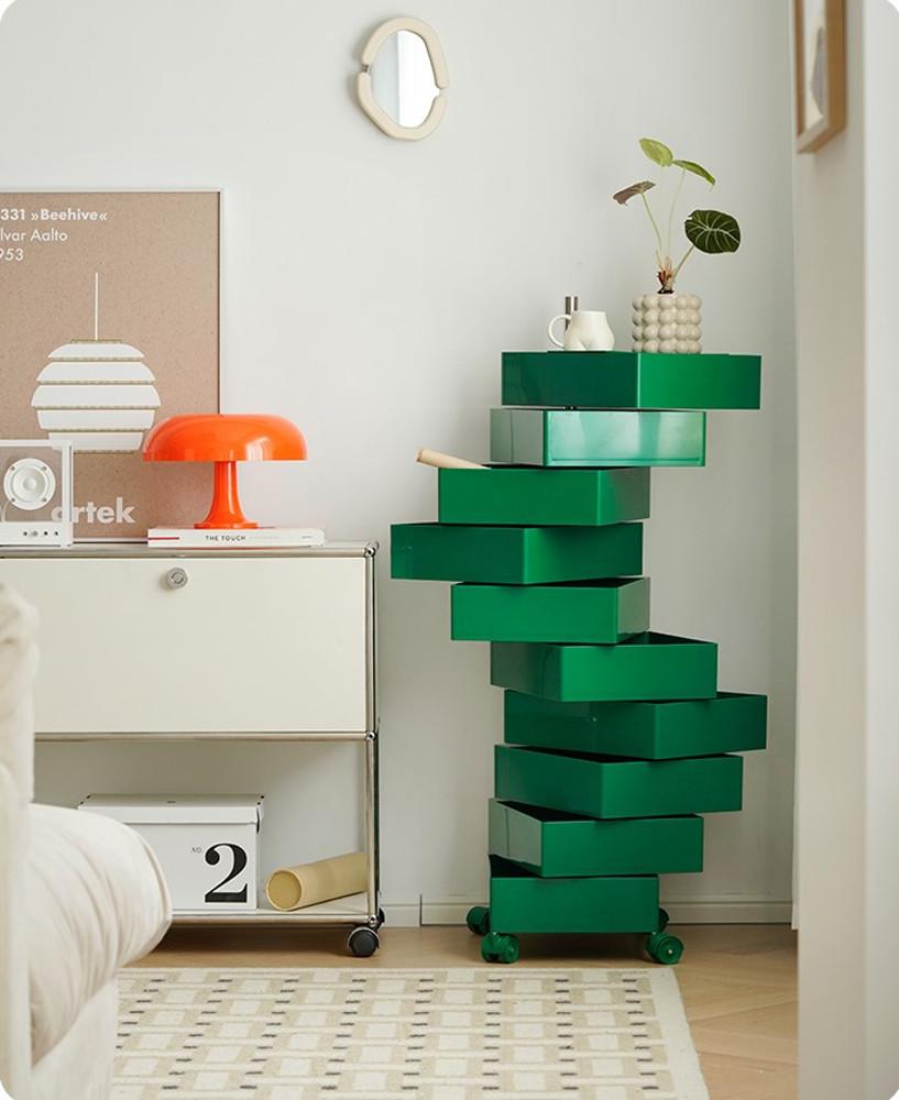 360도 회전 트롤리 7단 10단 잡동사니 멀티 수납함 신혼집 인테리어소품 Multi trolley