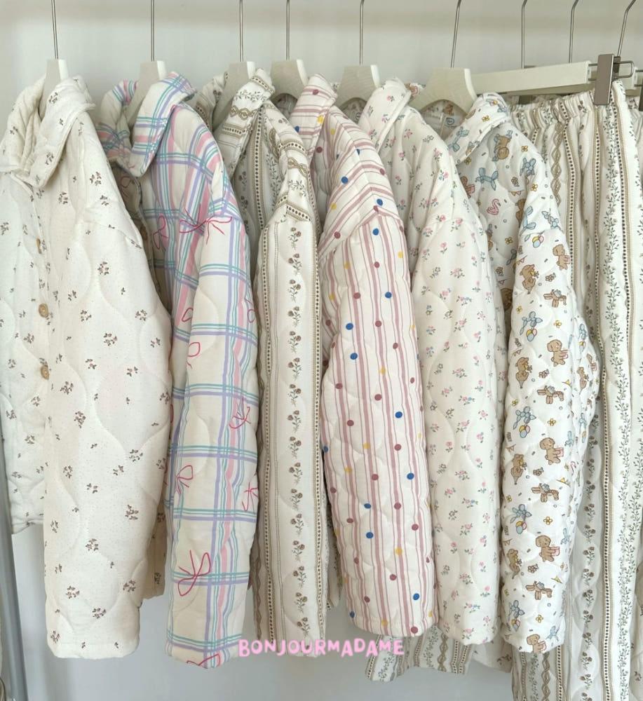 루나 퀼팅 파자마 수면 잠옷 홈웨어