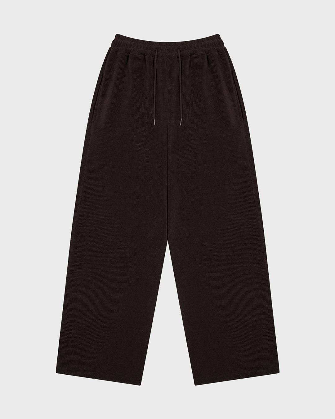 CORDUROY SWEAT PANTS-BROWN