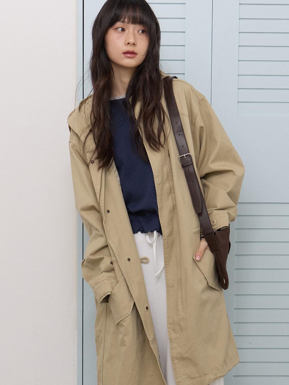 W ROUGH LONG FIELD JACKET [BEIGE]