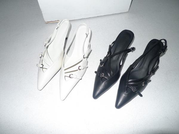buckle slingback shoes (2color)