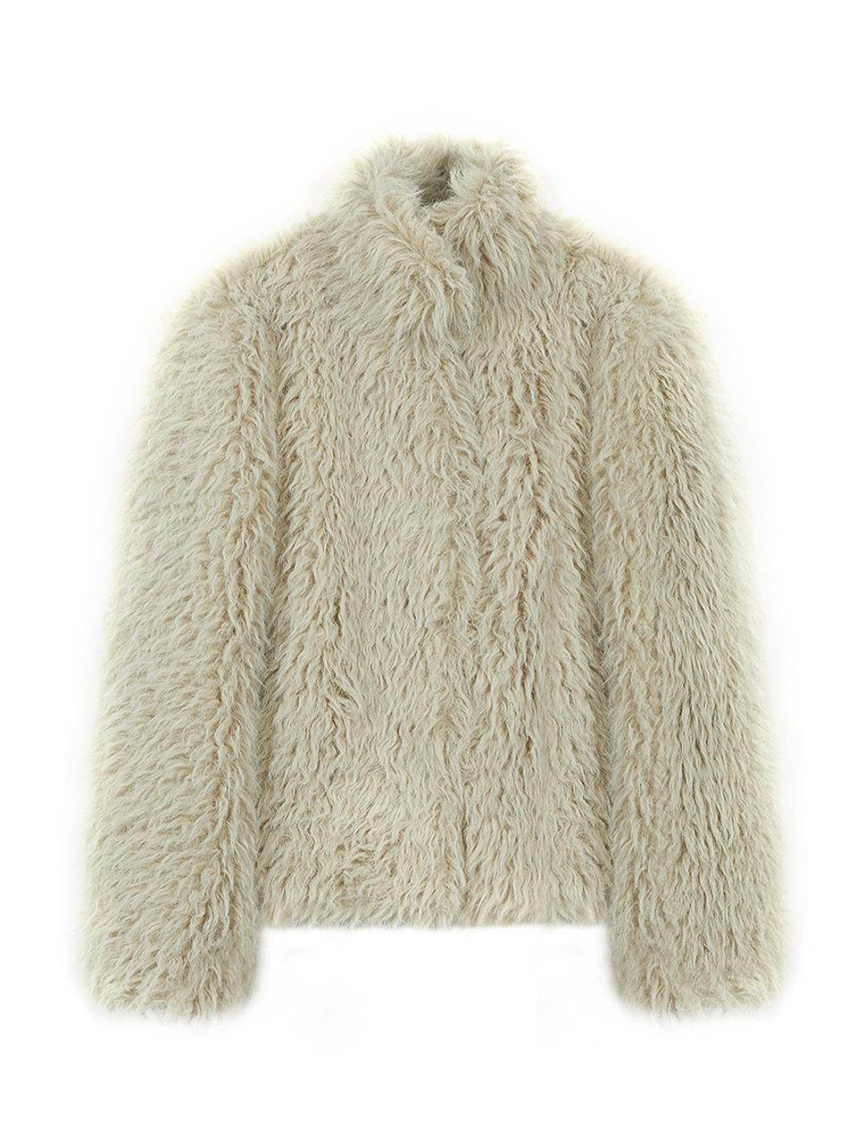 FAUX FUR JACKET_beige