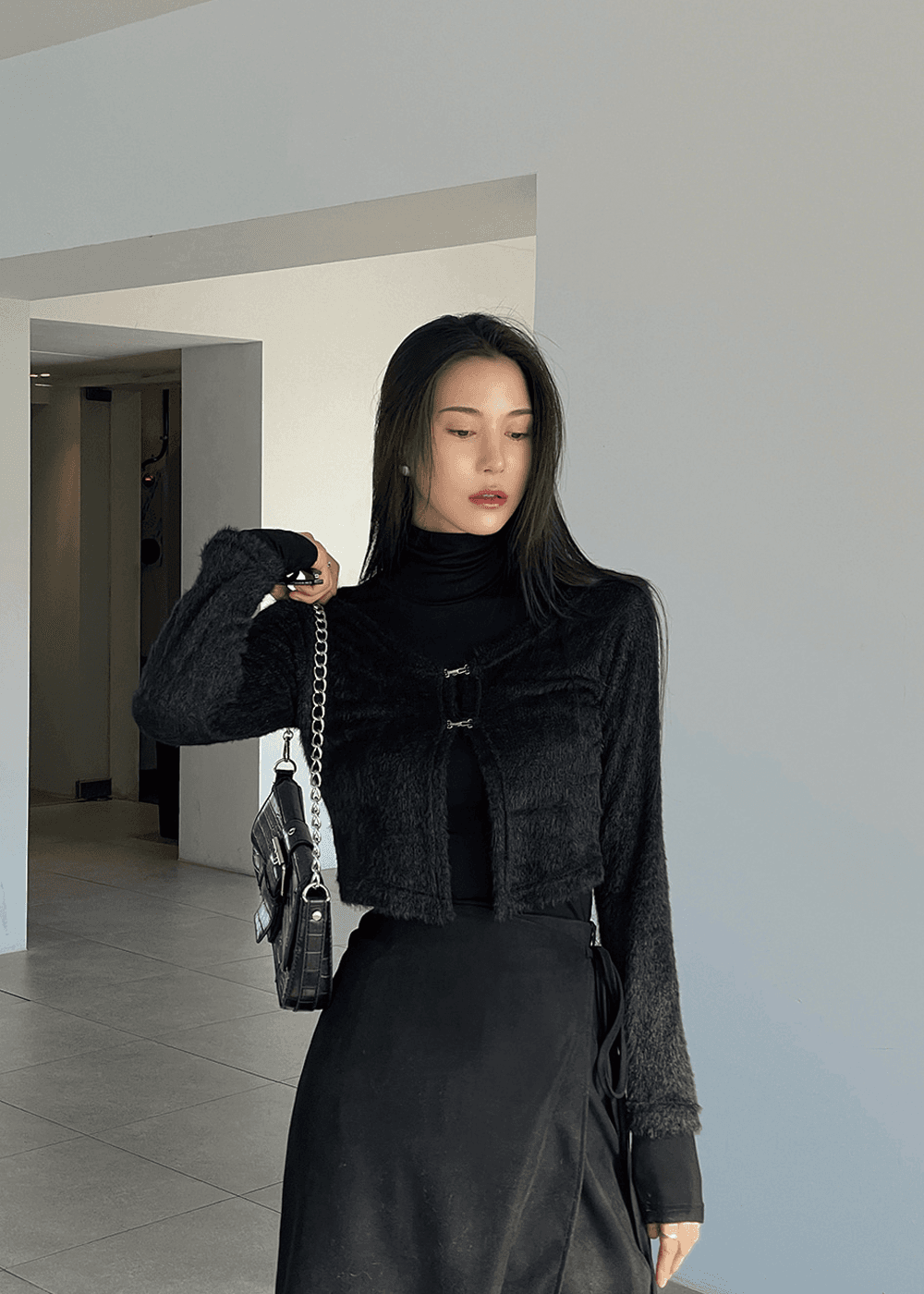 룩넌 헬로우 버클 가디건 (3color) 15201