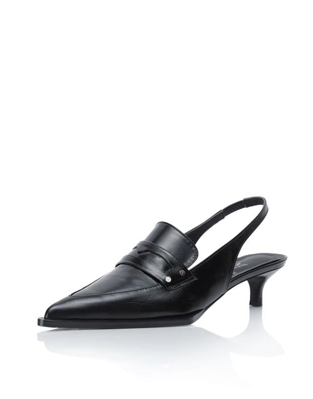 Stud slingback black