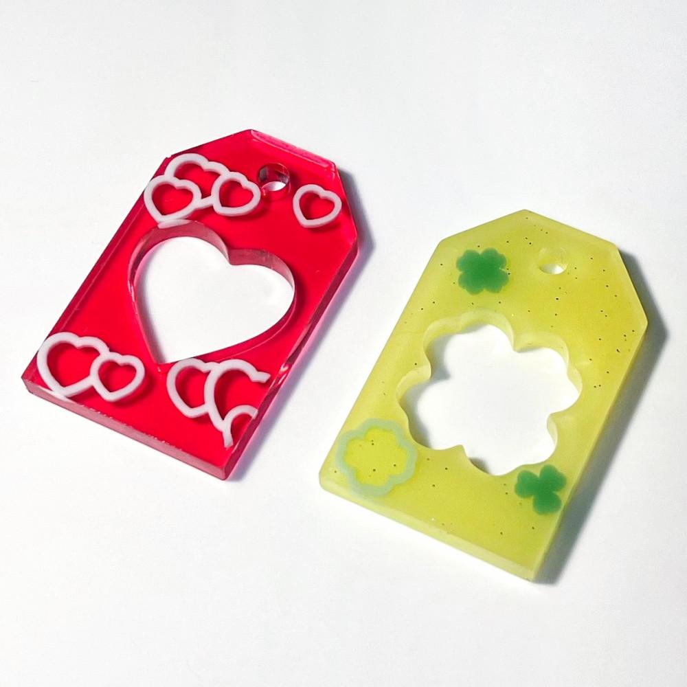 하트/클로버 부적 쉐이커 몰드 2 types - Shaker mold Heart/clover lucky charm 레진 수제 몰드