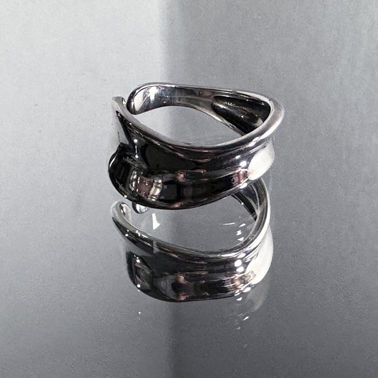 [dazzlingclub] SIVER WAVE RING(925 Silver)