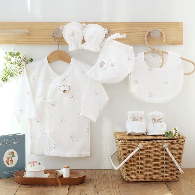 오가닉 티거 아기 호랑이 배냇저고리 만들기 세트 태교바느질 DIY 여름 용