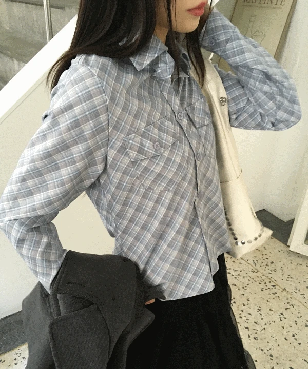 [봄신상🌷✨/뽀용] 메딧 슬림핏 체크 빈티지 셔츠 남방 3 color 포엣/개강룩/졸업식
