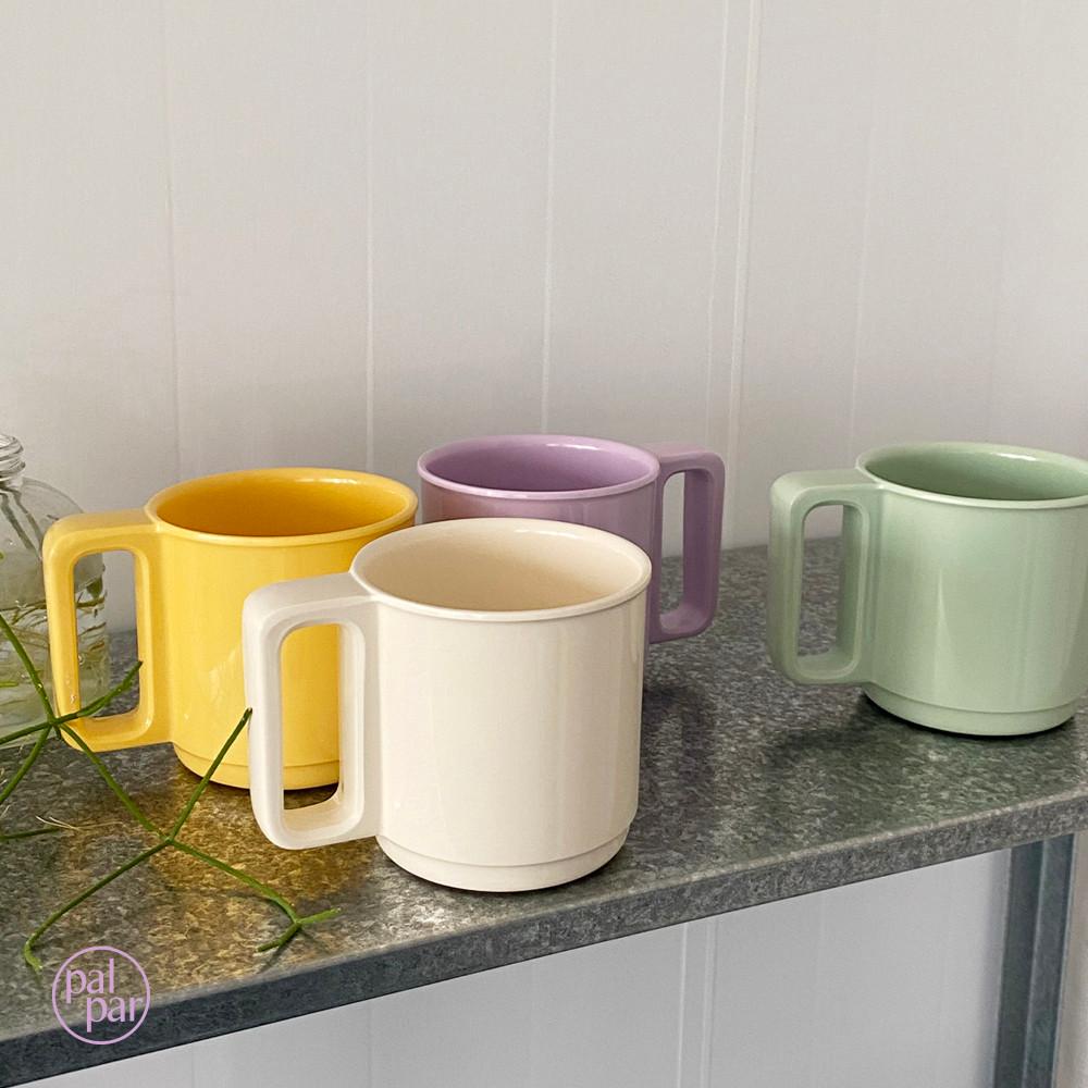 [palpar]캔디 멜라민 머그 데일리 다용도컵 캠핑컵 손잡이 양치컵 스택커블 주스 물잔