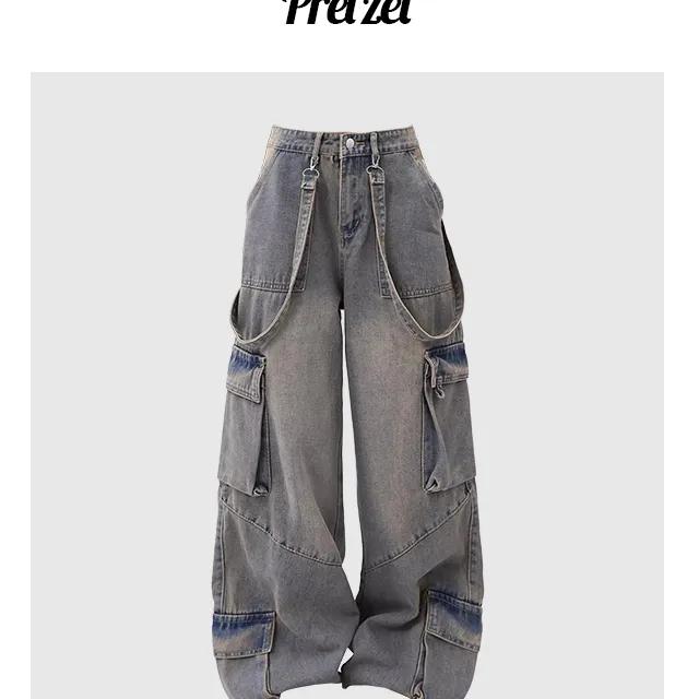 크리안 멜빵 카고 팬츠