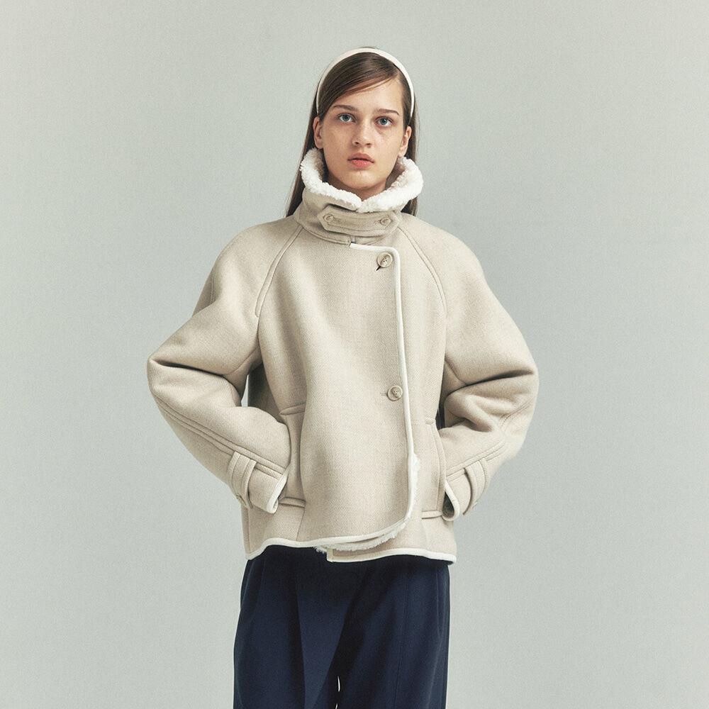 Wool Cropped Jacket_IVORY
