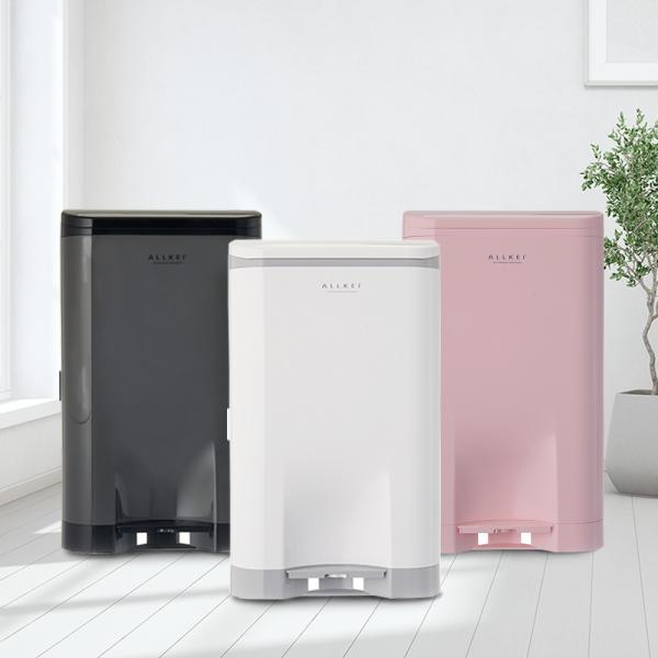 냄새안나는 올케이 휴지통 2중뚜껑 가정용 기저귀 쓰레기통29L