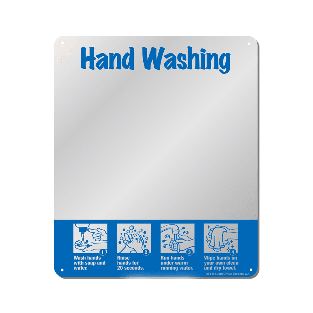Tacoma signage_핸드워시 sign 거울 L