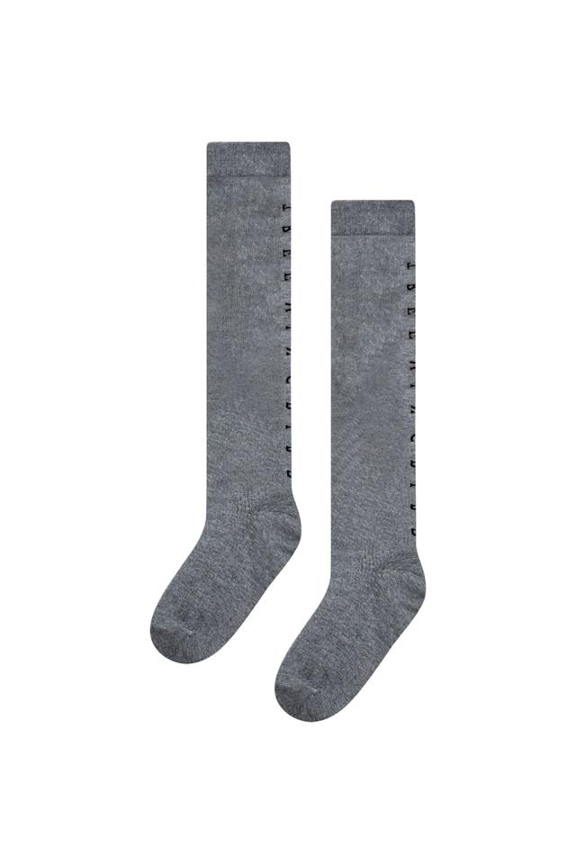 Logo Knee Socks [ Gray ]
