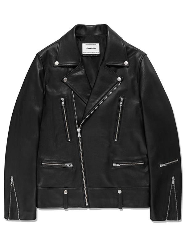 TERRY RIDERS JACKET [BLACK]