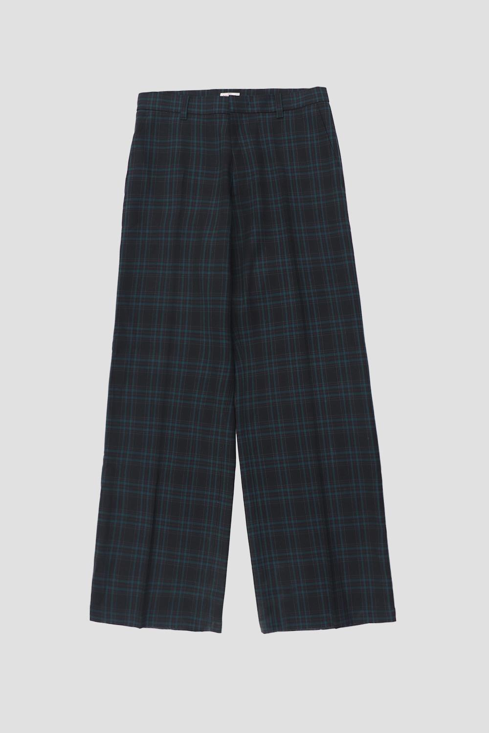 Gallery Check Pants - Black
