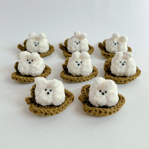 🍃망개떡🍃[생일선물 커플 키링 뜨개인형]