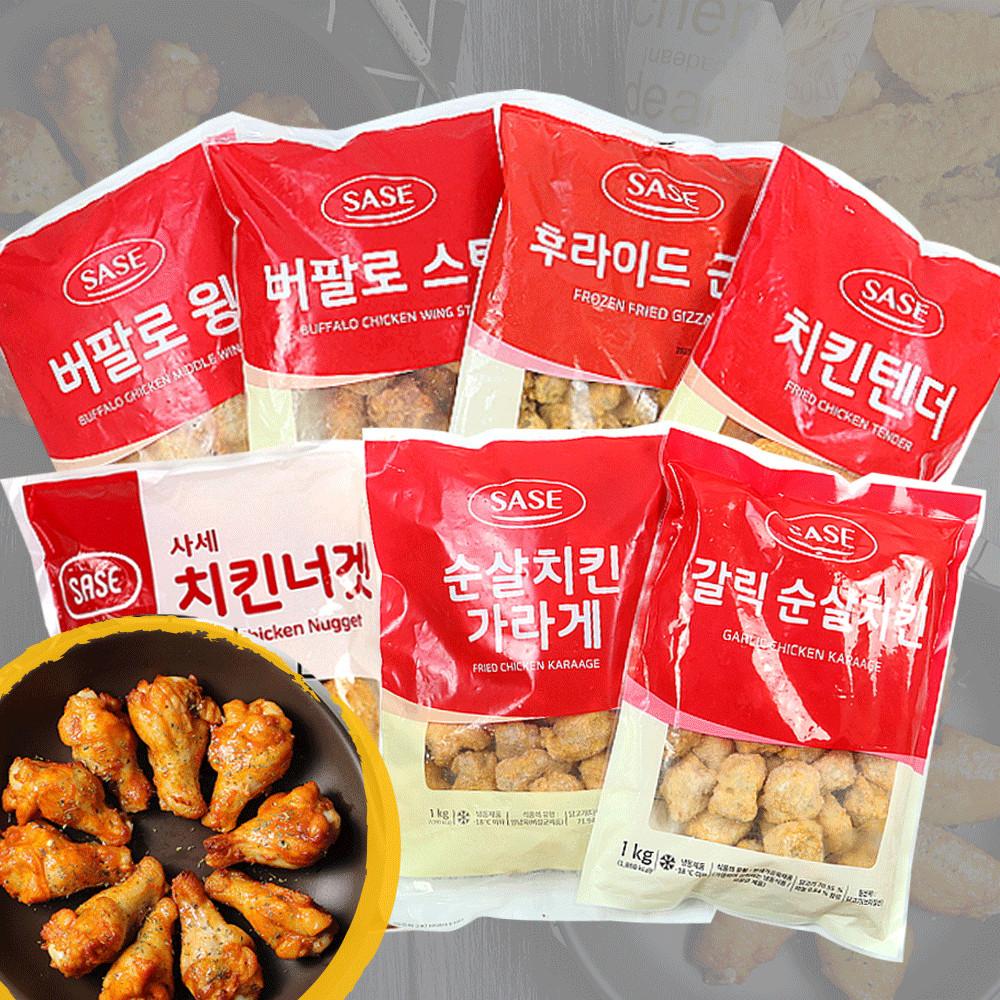 버팔로윙 버팔로스틱 순살치킨 치킨너겟 1KG [원산지:브라질산((주)사세)]