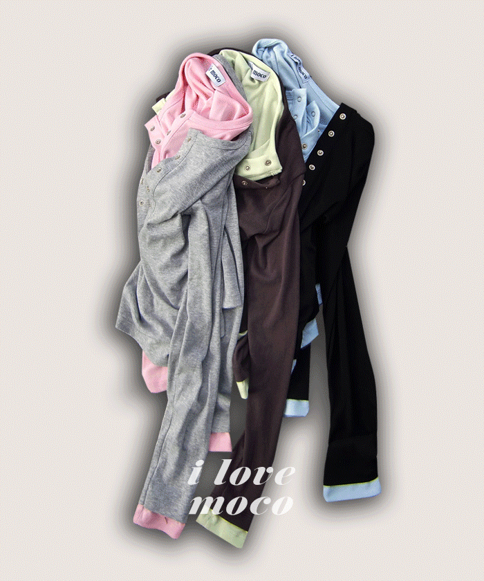 모코블링 [MADE/당일무배🚀]컬러 레이어드 긴팔티 #슬림핏티 #레이어드티 #스냅티 #긴팔티 #버튼티 #봄신상