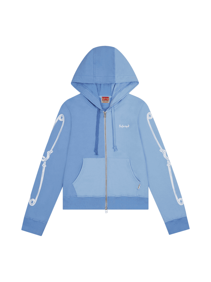 1/2 SAFETY ASURA HOOD ZIP UP (SKY/BLUE)