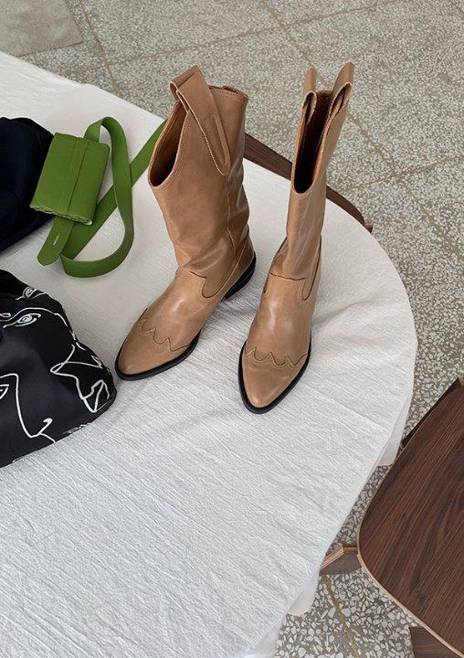 어니앤즈 western boots (beige,brown,black)
