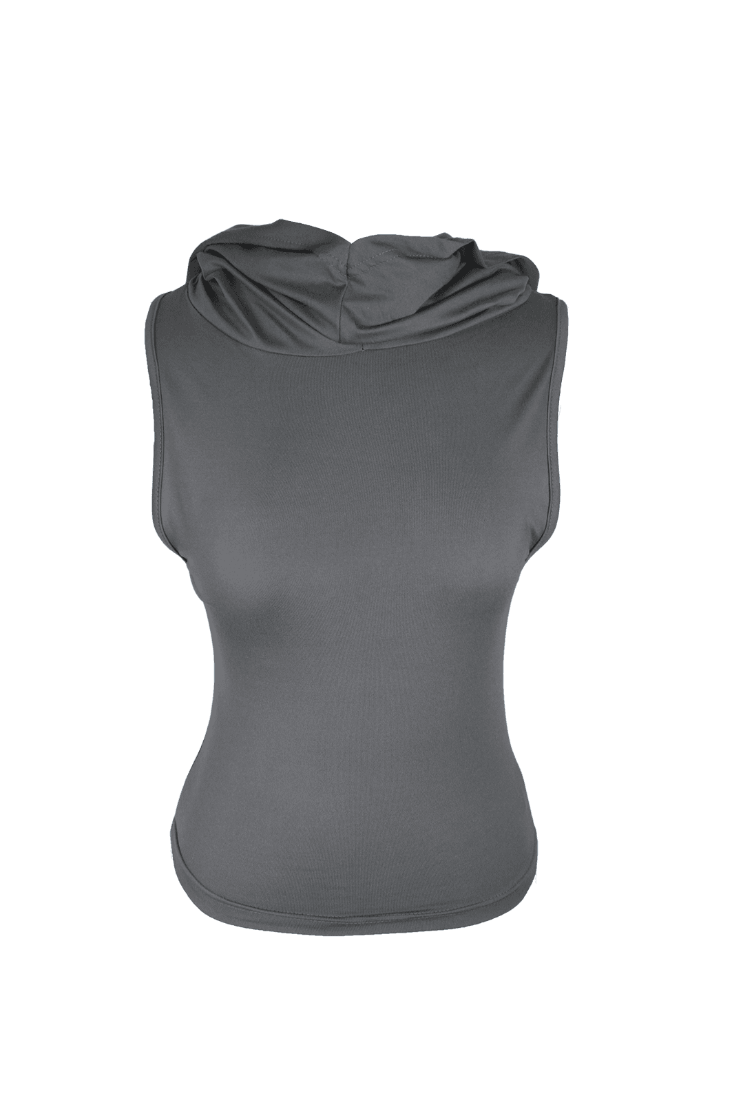 Me愛 - Slim hood sleeveless (GRAY)