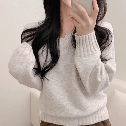 [아방핏!] 브이넥 나그랑 루즈핏 니트 (5color)