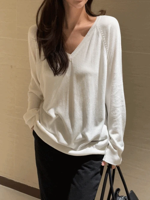 밤부 브이 니트