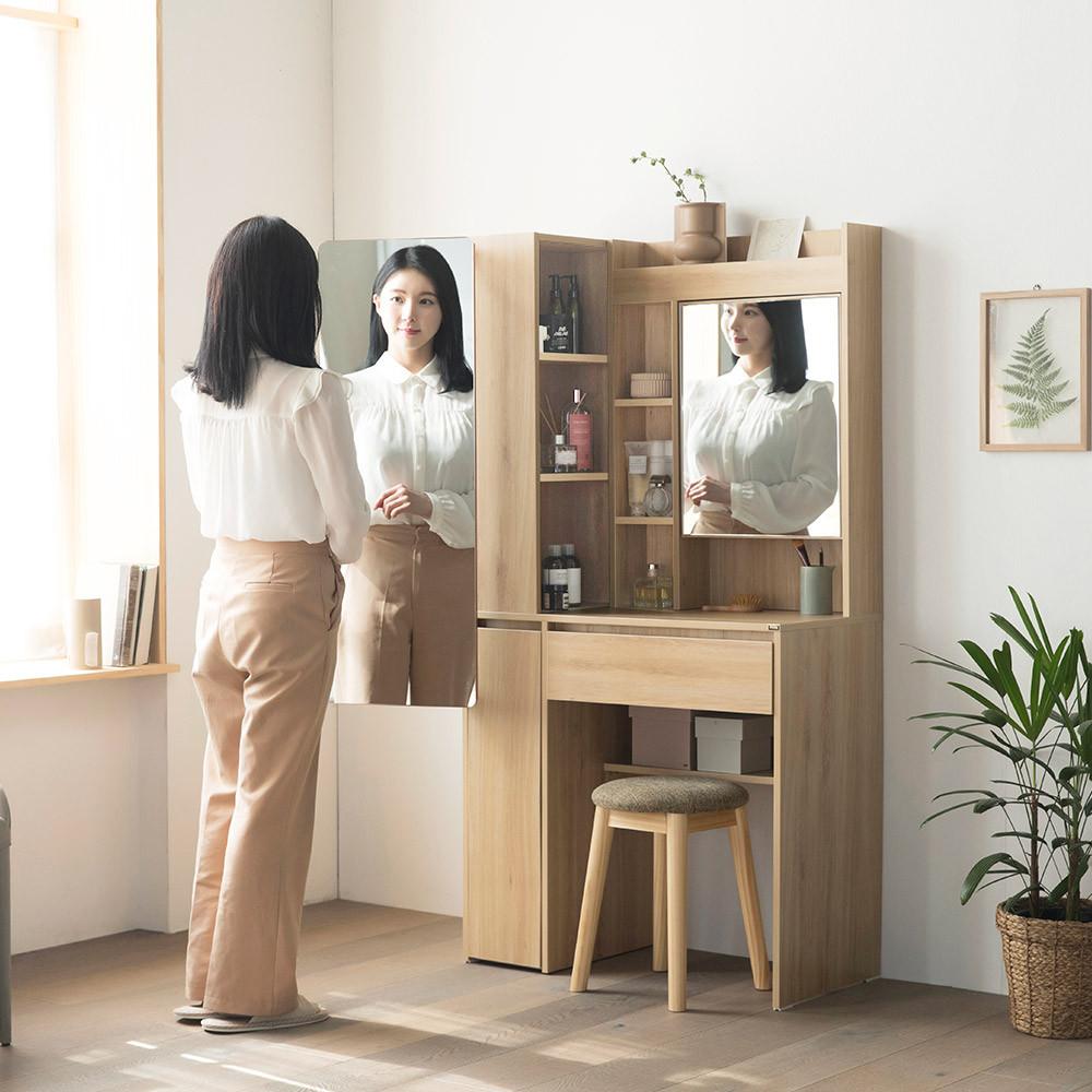 리샘 오즈 전신거울 일체형 화장대 2color