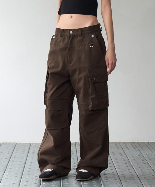 Open Pocket Cargo Pants - Brown