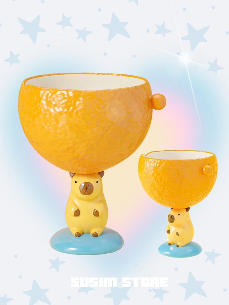 수심 Capybara Organe Mug 카피바라 오렌지 머그 컵 선물 키치 유자 유니크