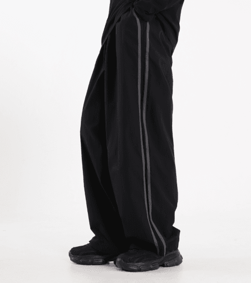 베이직 라인 나일론 스트링 팬츠 (블랙)