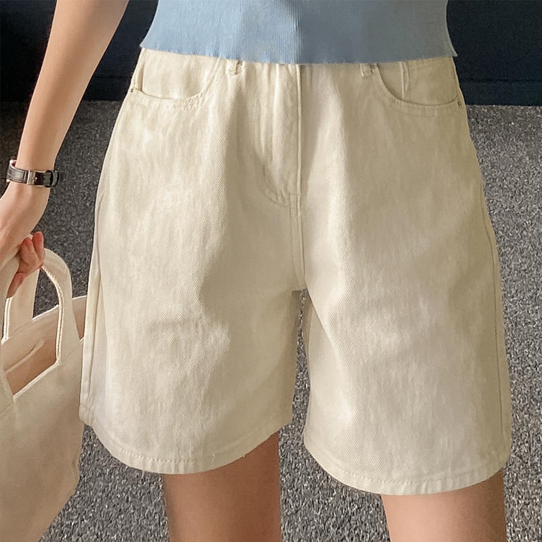 [얇고가벼운] 탄탄 4부 하이 코튼 팬츠