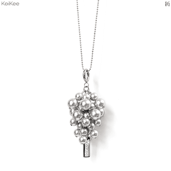 'Bubble' Necklace (Light Gray)