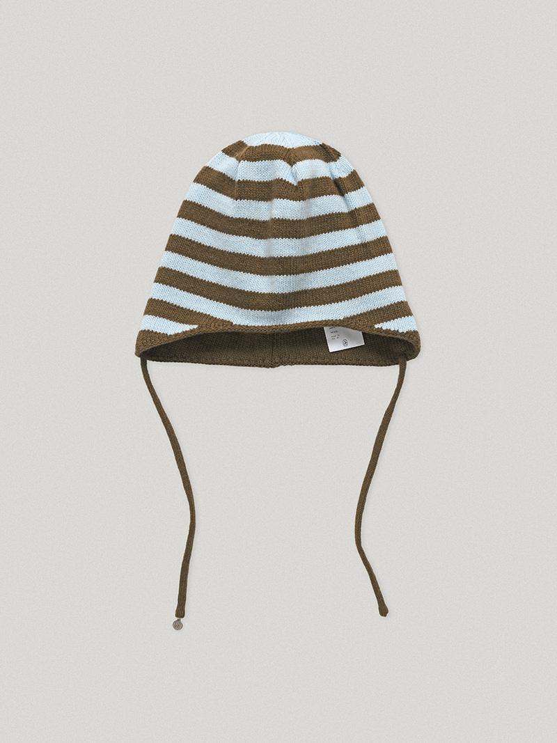 Milky Blue Pies Striped Knit Hat (2nd)