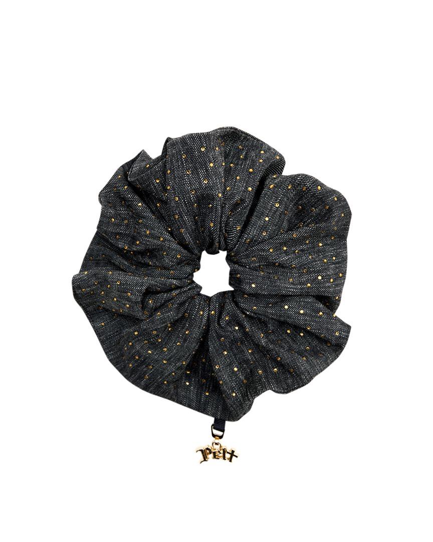 Logo Pendant Denim Hair Scrunchie : Women's Blue (PA0GXF702BL)