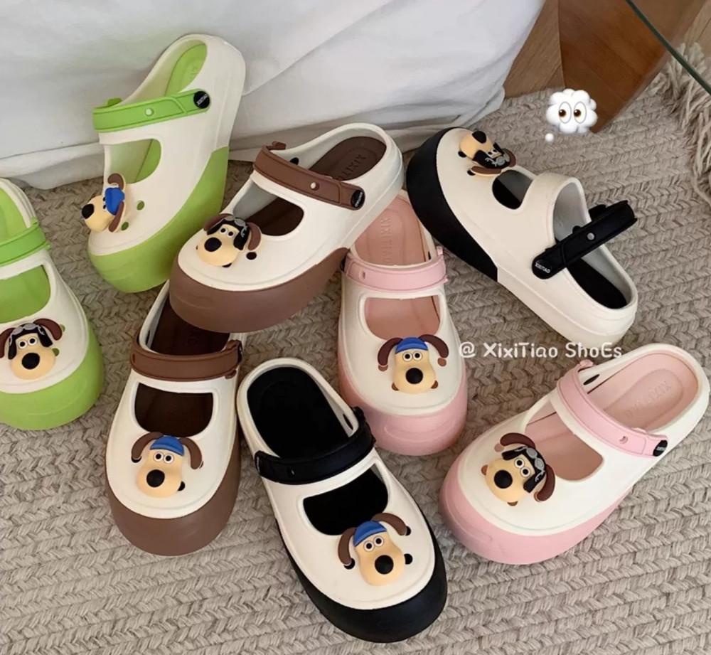 그로밋 EVA 샌들 슬리퍼 실내화 리빙화 거실화 유니크 층간소음 야외 사무실 새달바스켓