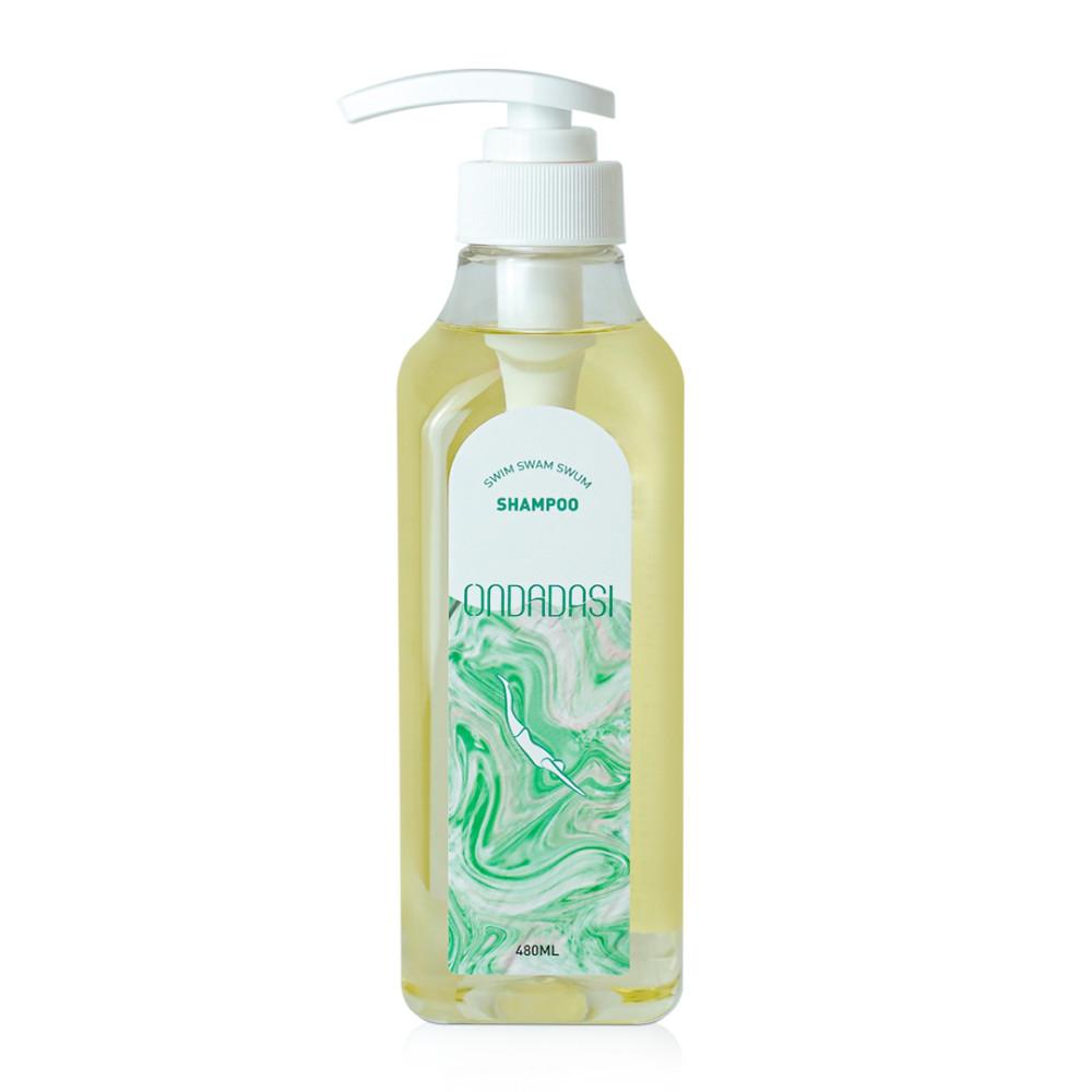 온다다시 수영장 샴푸 염소제거 두피 단백질 비듬 손상모 지성 스윔 저자극 샴푸 480ml+5종키트X2(10개입)