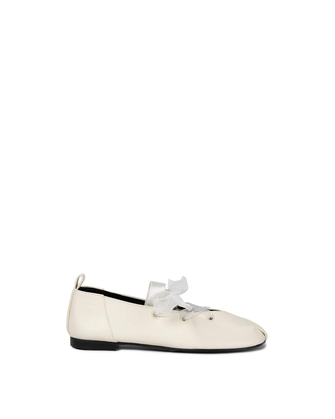 ORGANZA RIBBON FLATS_IVORY
